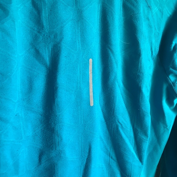 Nike Running Dri Fit Teal Blue Long Sleeve 3/4 ZIP - Picture 5 of 7